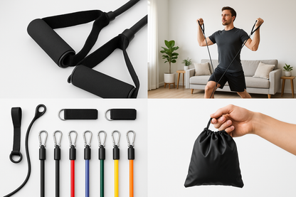 Resistance Band Set - Detail Views and Accessories