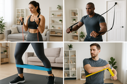People Using Resistance Bands